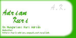 adrian kuri business card